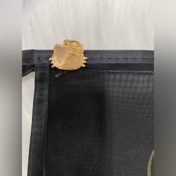 Hello Kitty Black/Gold Mesh Makeup Bag - Picture 3 of 4